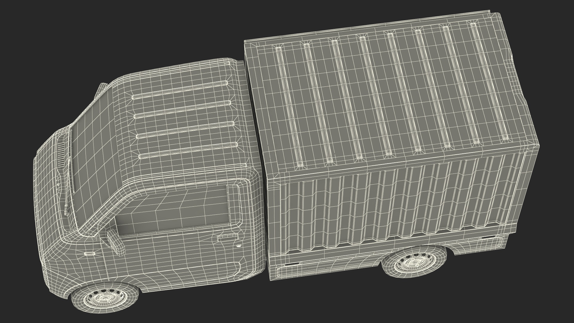 Wuling E10 Mini Truck Grey Color Rigged 3D model