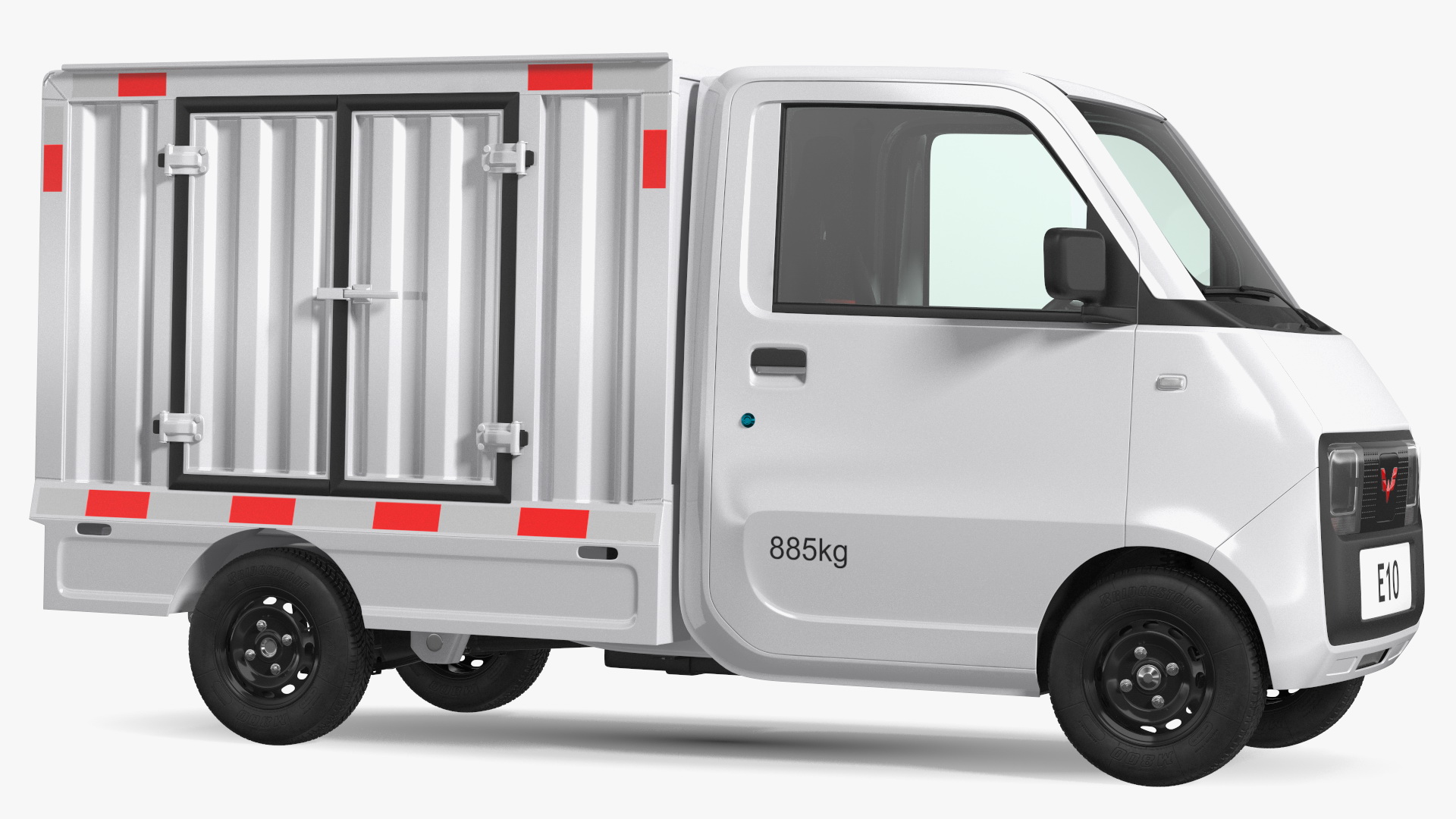 Wuling E10 Mini Truck Grey Color Rigged 3D model