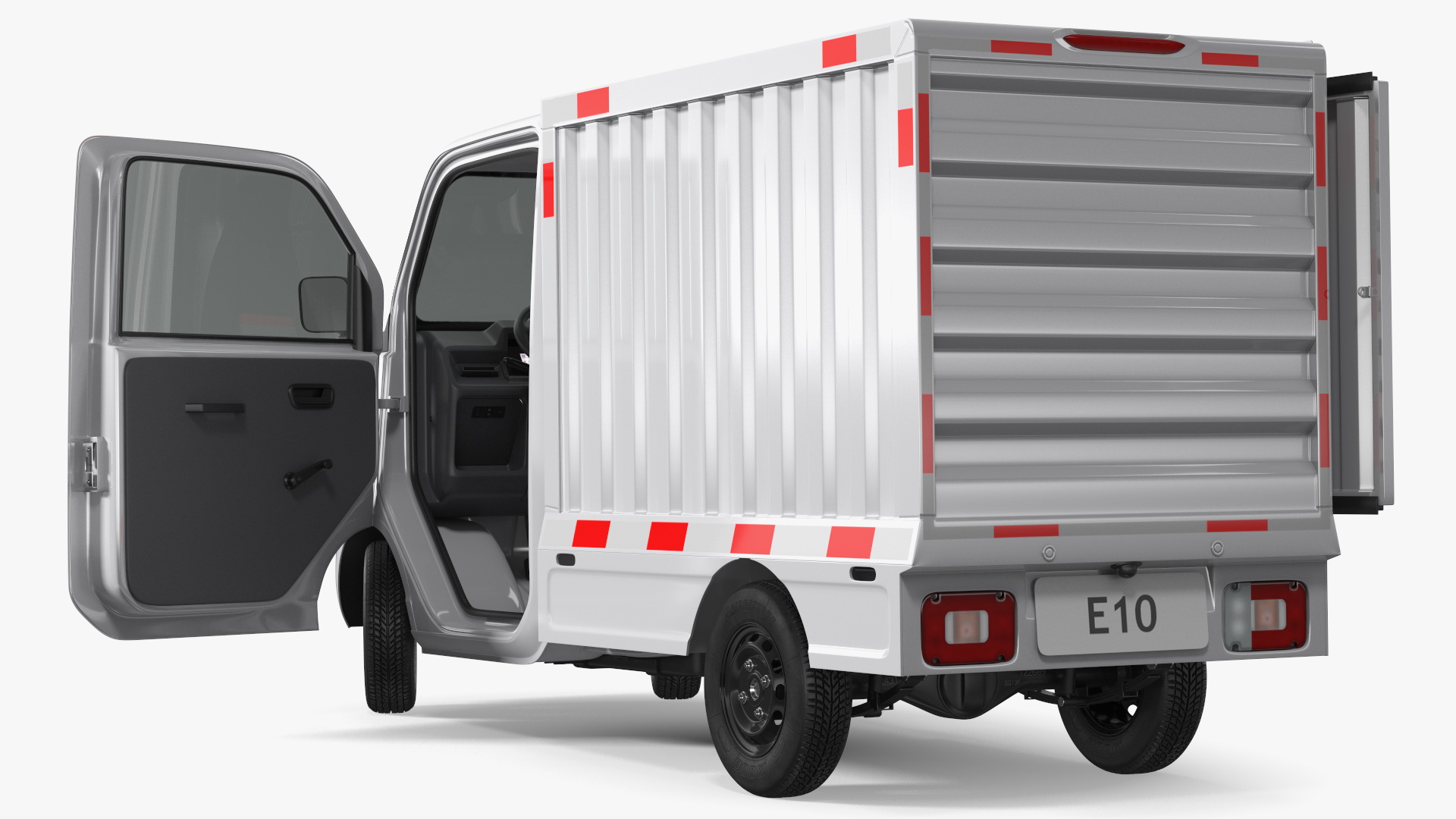 Wuling E10 Mini Truck Grey Color Rigged 3D model