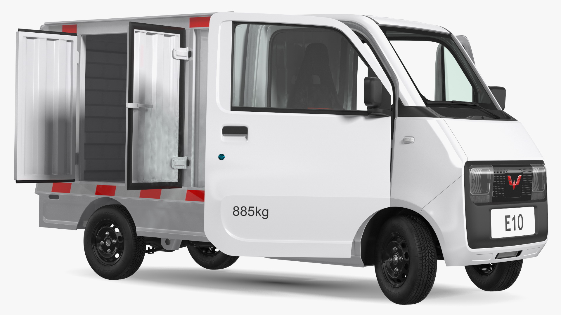 Wuling E10 Mini Truck Grey Color Rigged 3D model