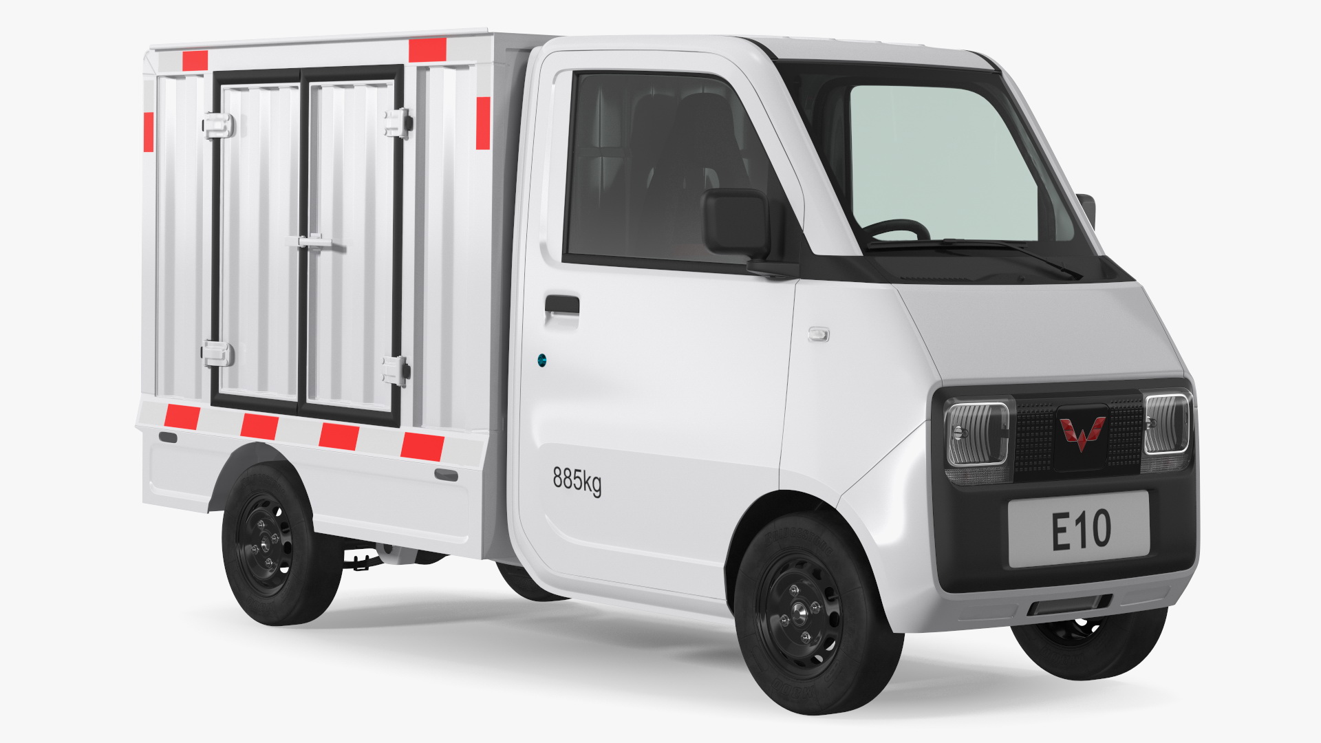 Wuling E10 Mini Truck Grey Color Rigged 3D model