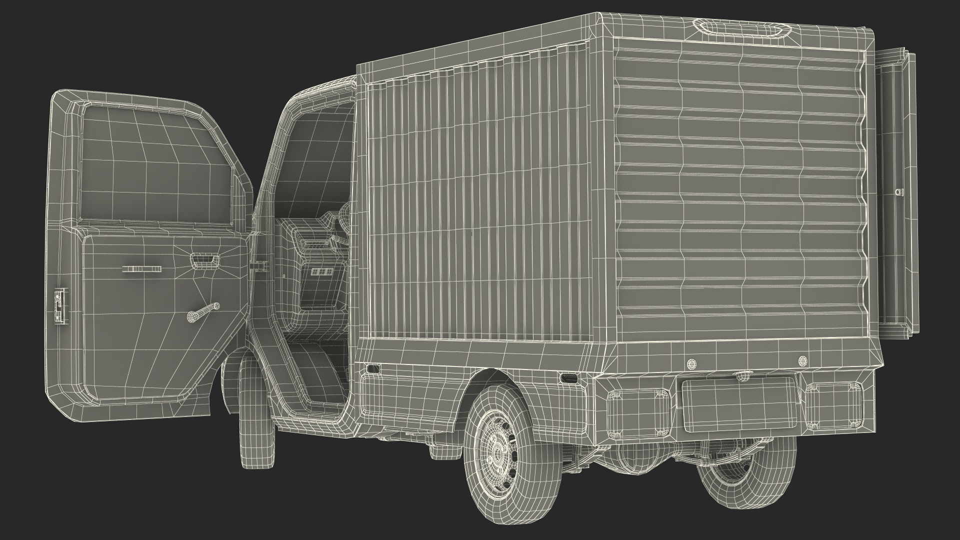 Wuling E10 Mini Truck Grey Color Rigged 3D model