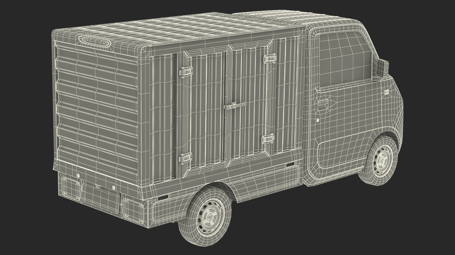 Wuling E10 Mini Truck Grey Color Rigged 3D model