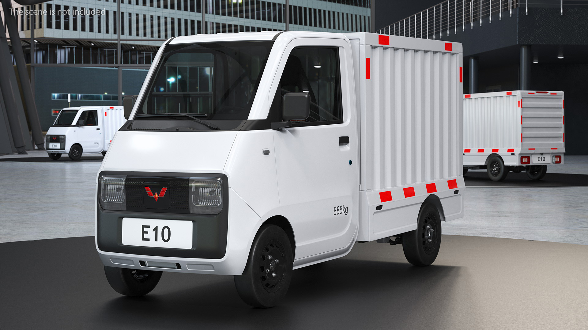 Wuling E10 Mini Truck Grey Color Rigged 3D model