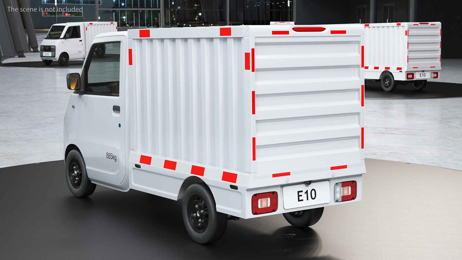 Wuling E10 Mini Truck Grey Color Rigged 3D model