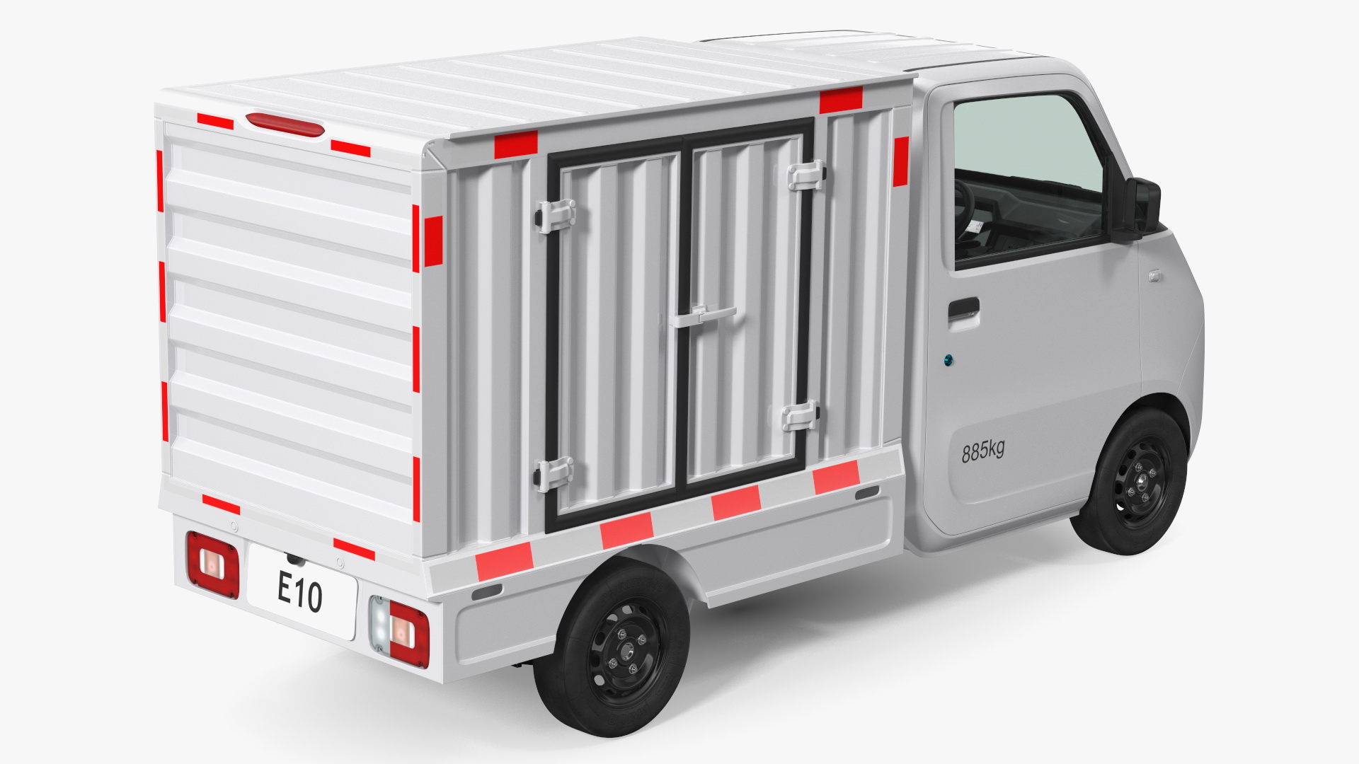 Wuling E10 Mini Truck Grey Color Rigged 3D model