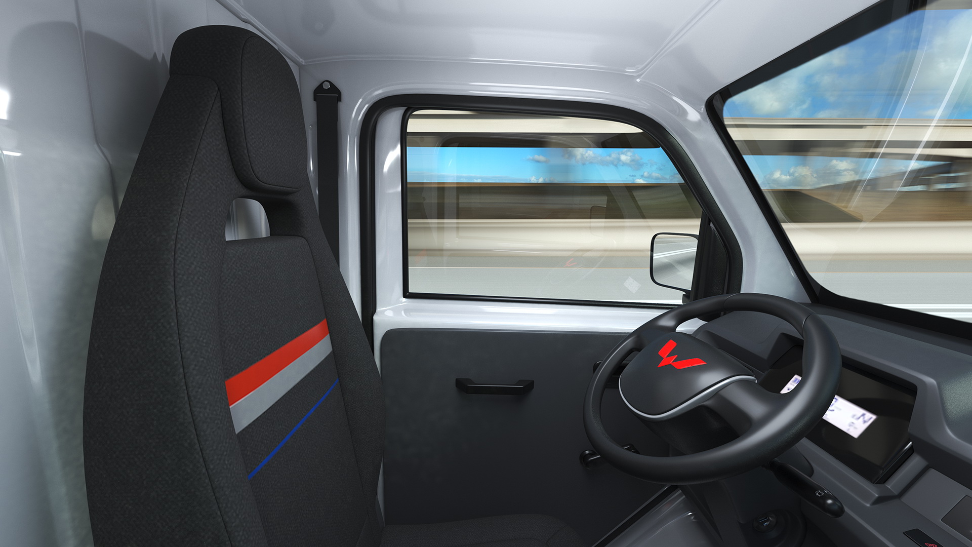 Wuling E10 Mini Truck Grey Color Rigged 3D model