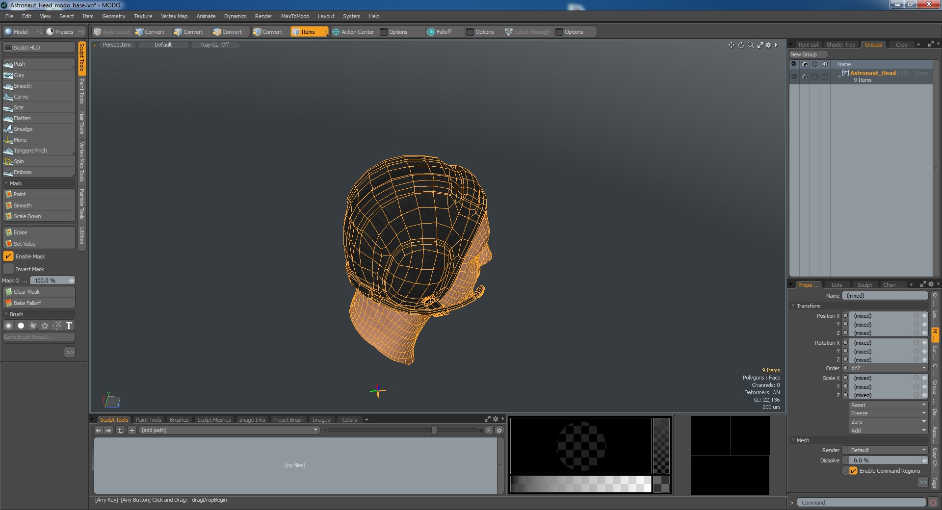 Astronaut Head 3D model