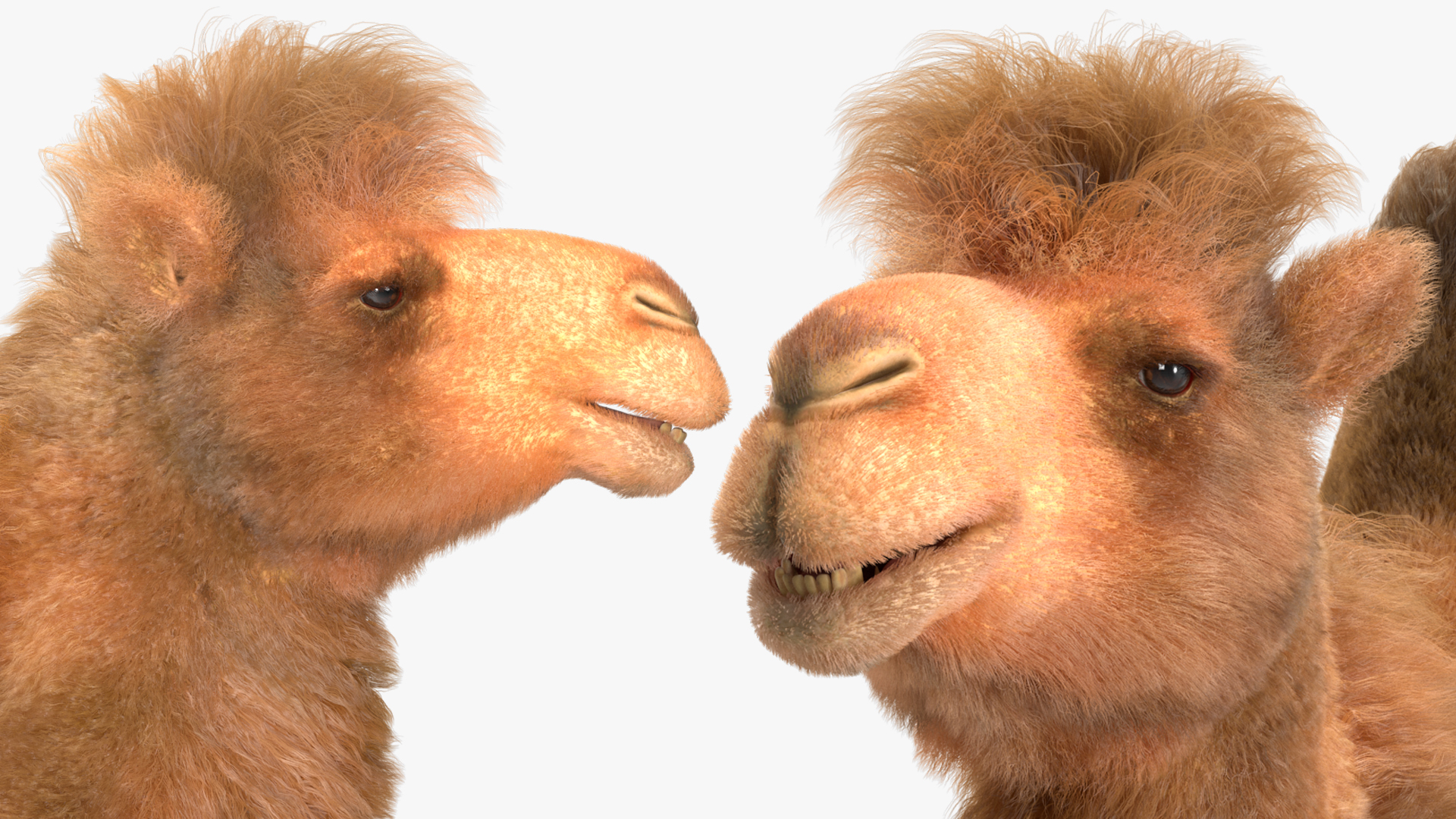 3D Bactrian Camel Walking Pose Fur