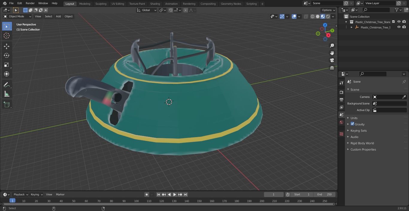 3D Plastic Christmas Tree Stand model