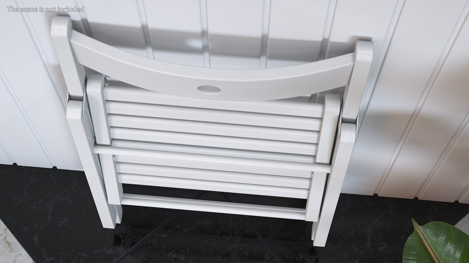 3D Folding Chair White Closed