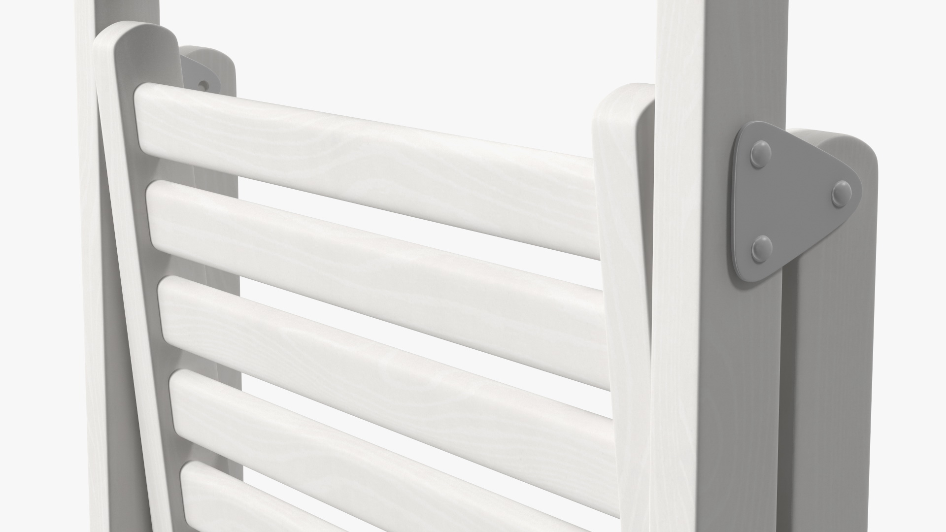 3D Folding Chair White Closed