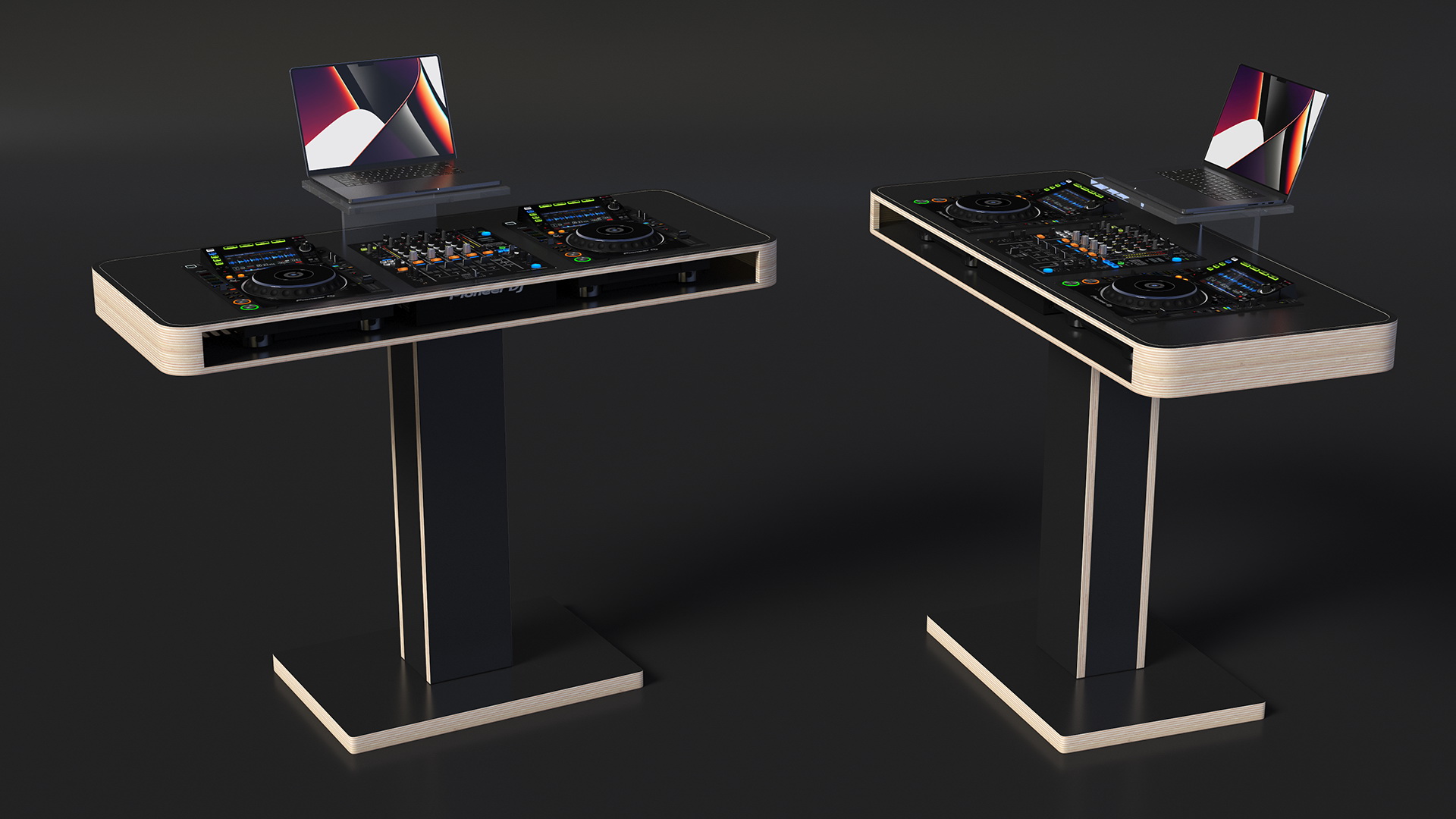 DJ Booth Black 3D model