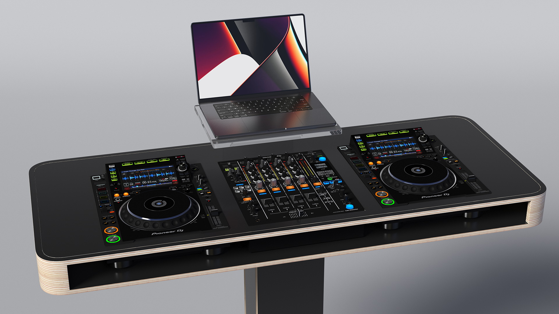 DJ Booth Black 3D model