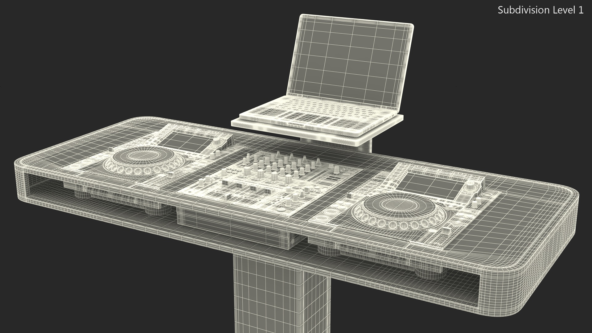 DJ Booth Black 3D model