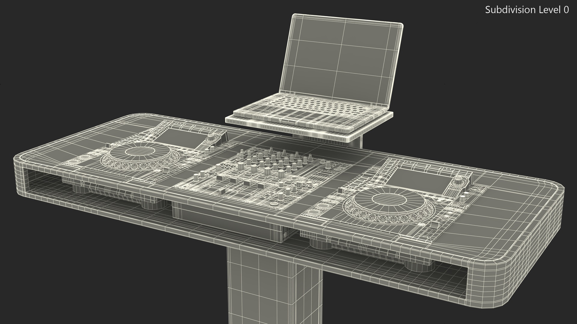 DJ Booth Black 3D model