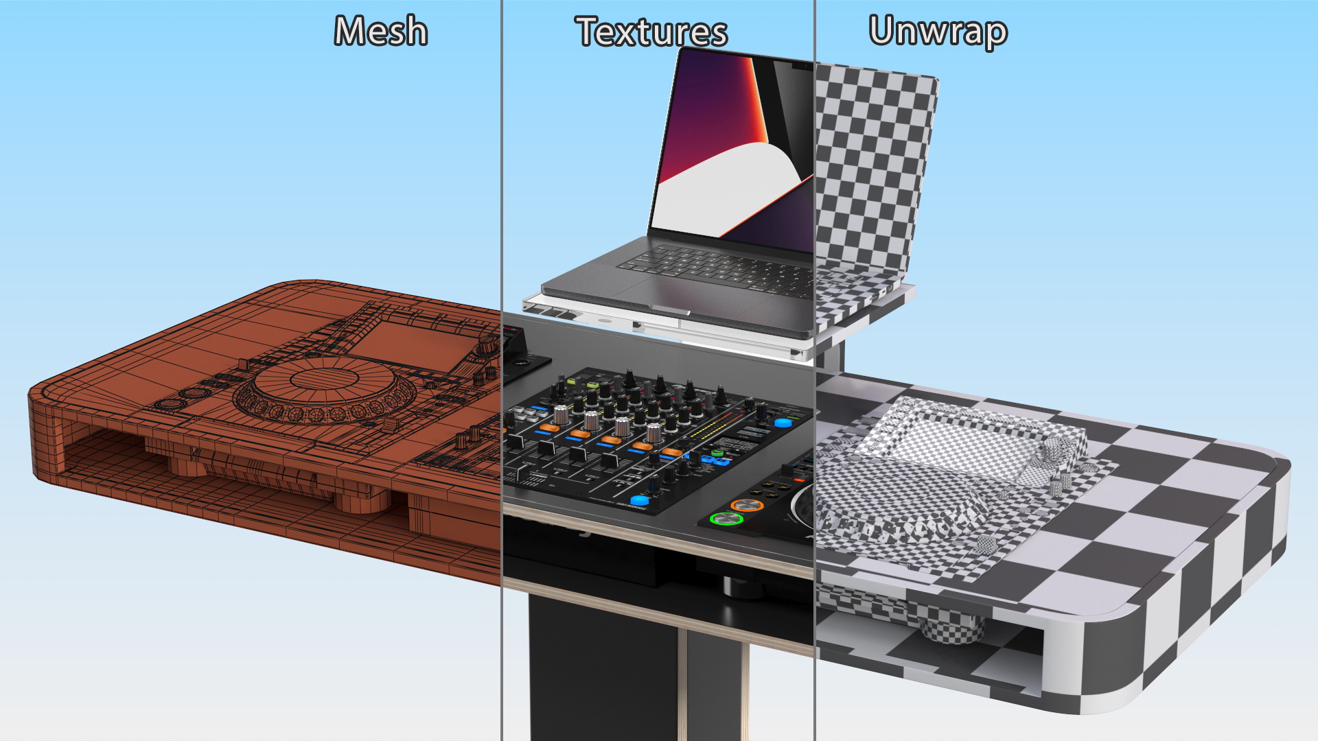 DJ Booth Black 3D model