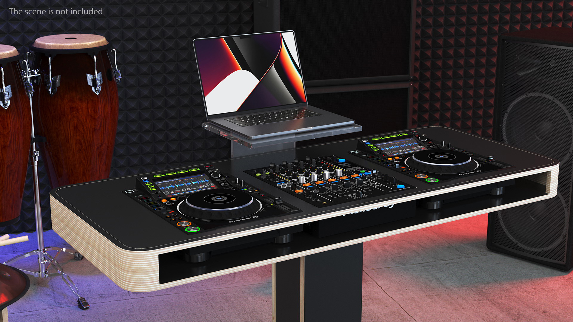 DJ Booth Black 3D model