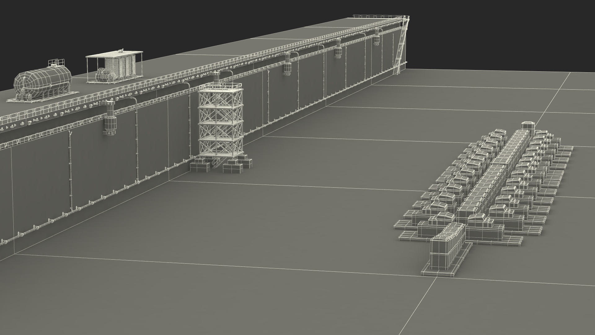 3D Ship Dry Dock model