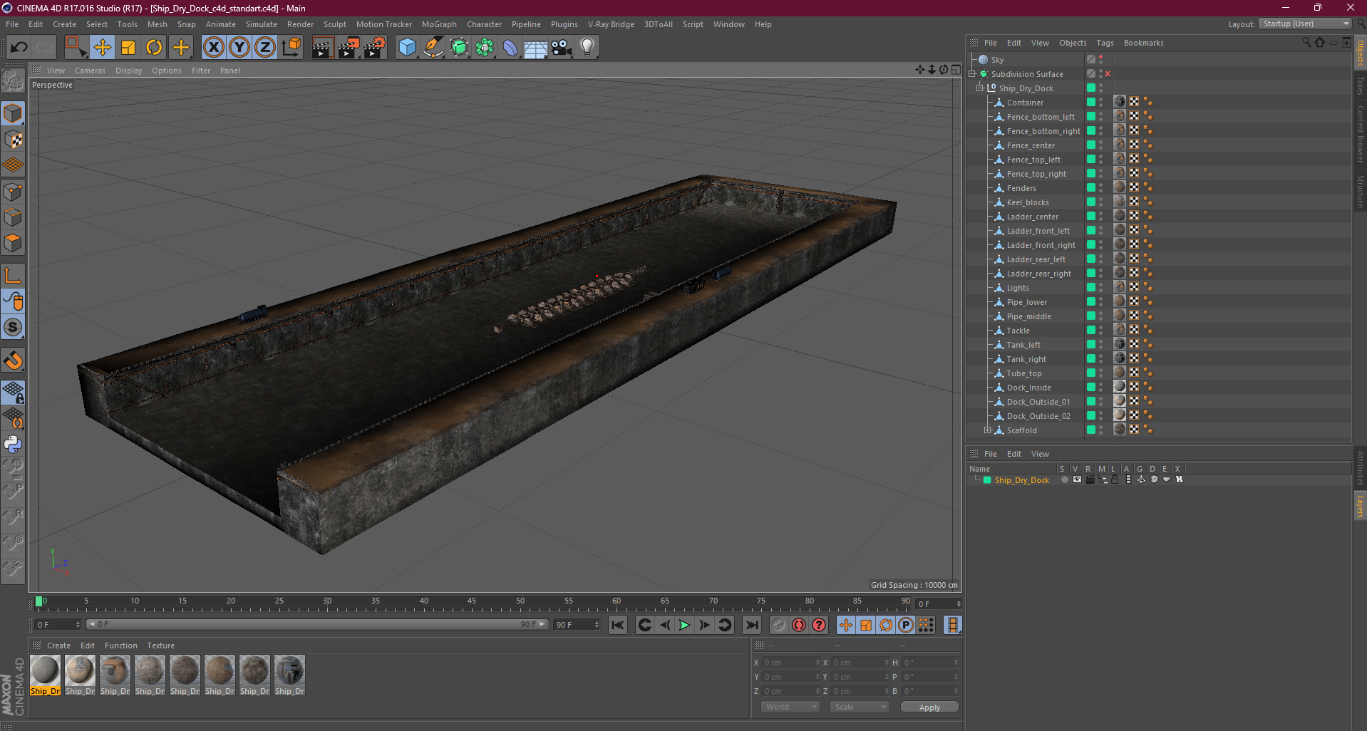 3D Ship Dry Dock model