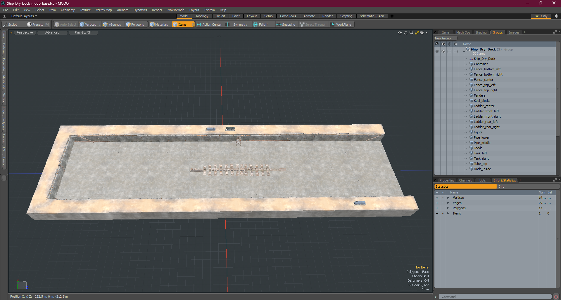 3D Ship Dry Dock model
