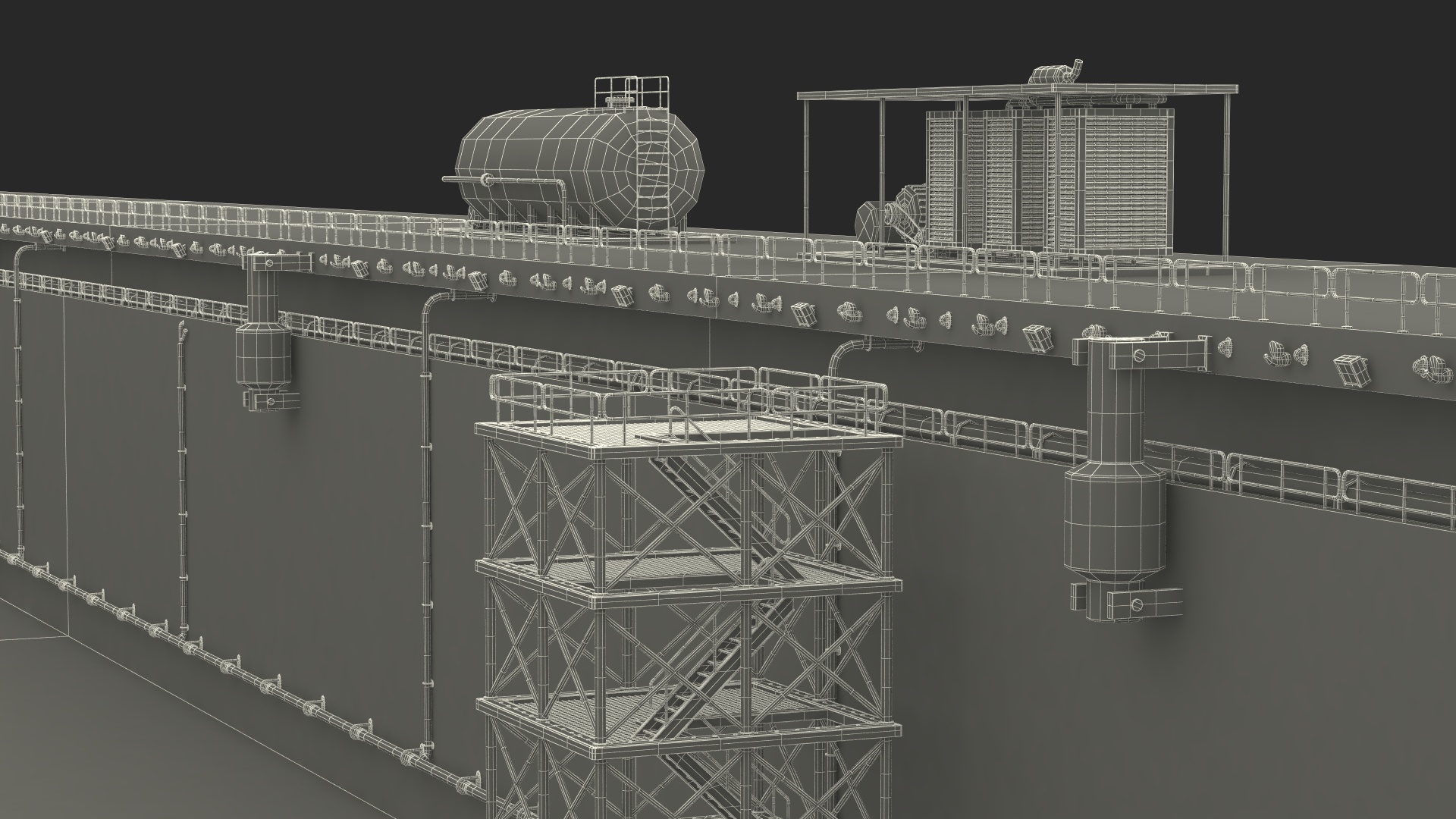 3D Ship Dry Dock model