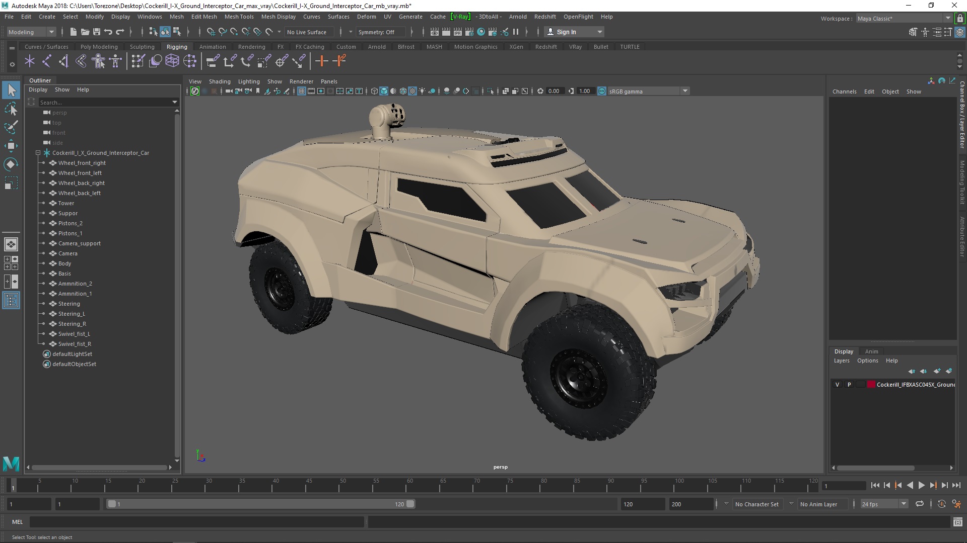 3D Cockerill I-X Ground Interceptor Car
