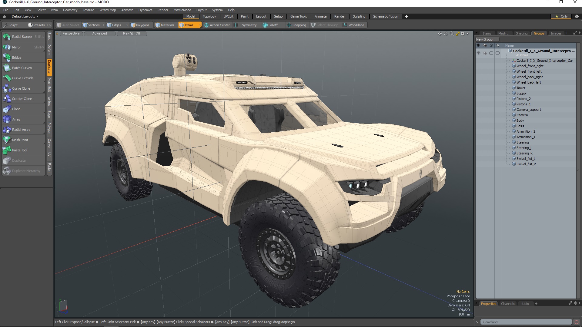 3D Cockerill I-X Ground Interceptor Car