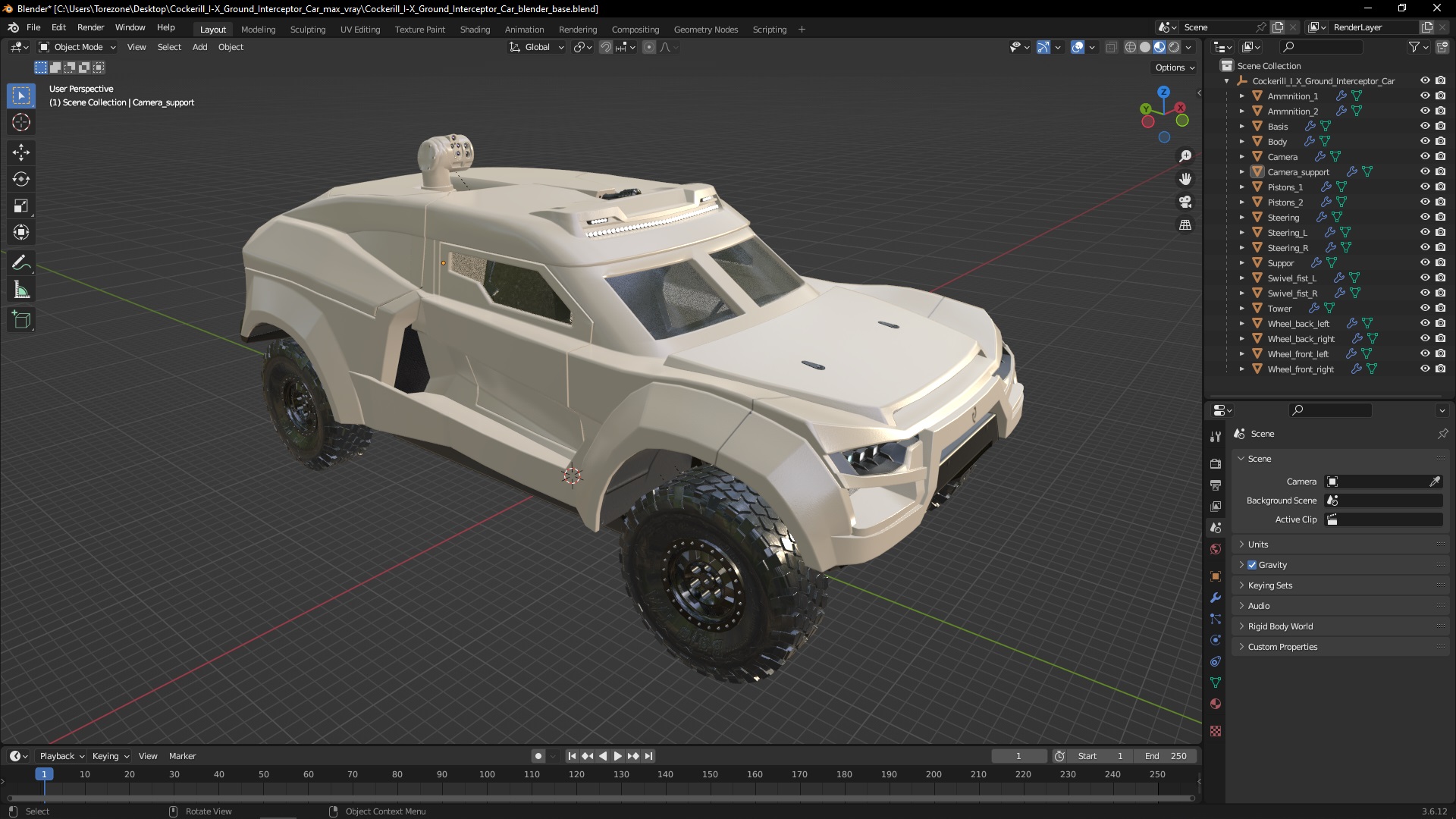 3D Cockerill I-X Ground Interceptor Car