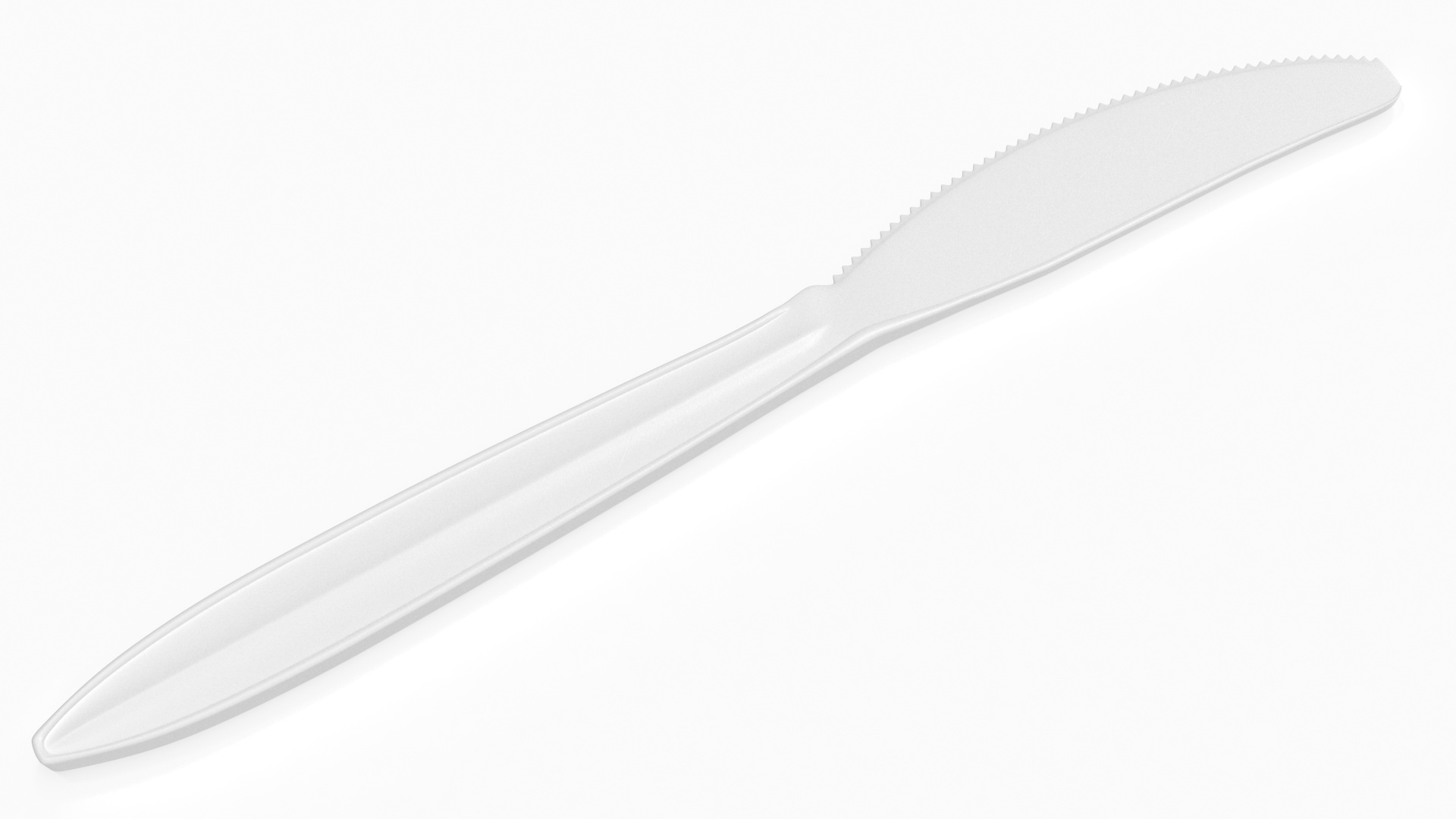 Realistic Plastic Cutlery Set 3D model