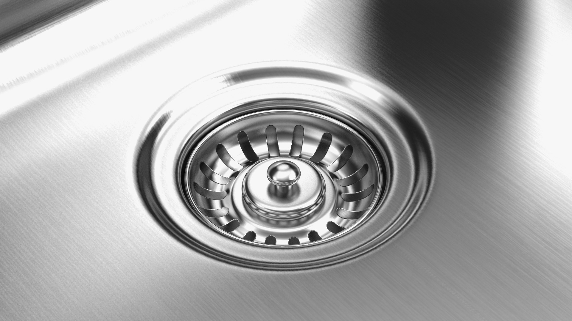 3D Double Bowl Stainless Steel Sink with Drainboard model