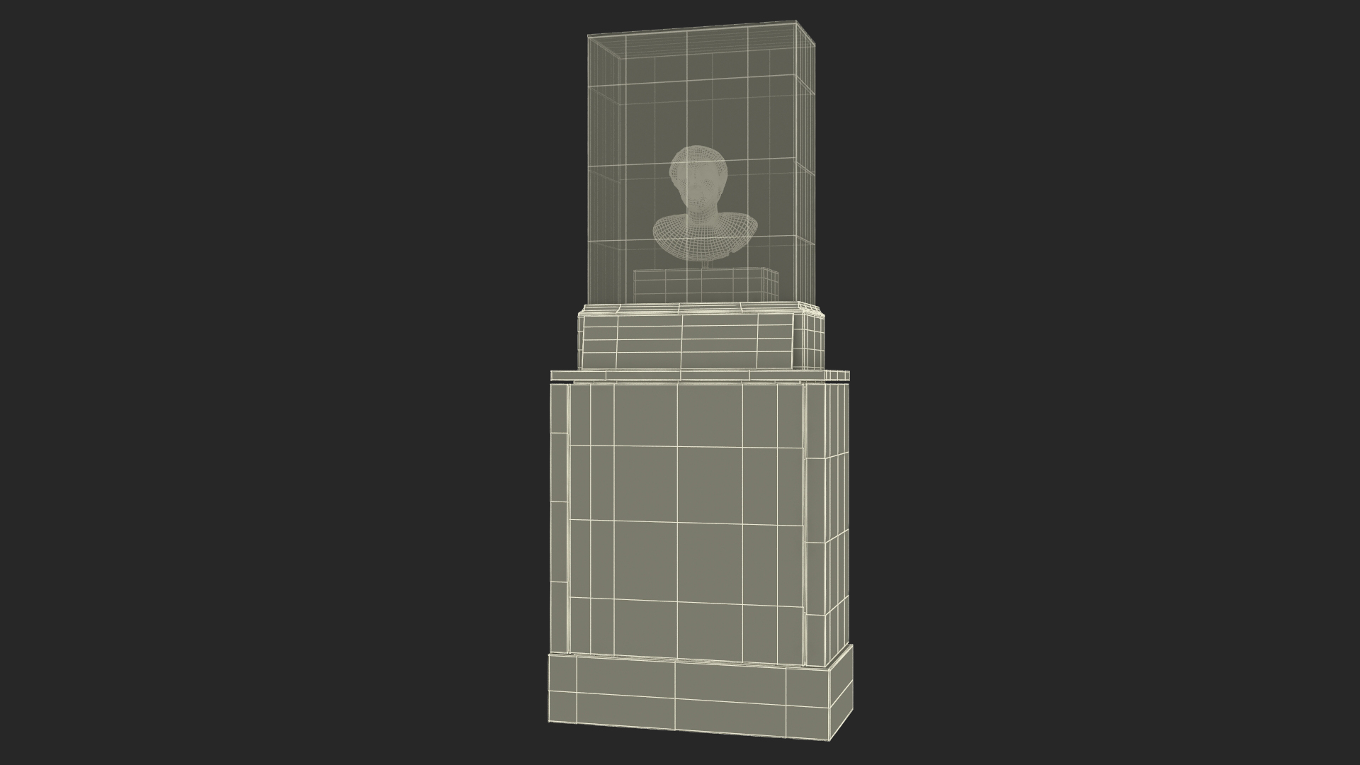3D model Silver Museum Exhibit in Stand