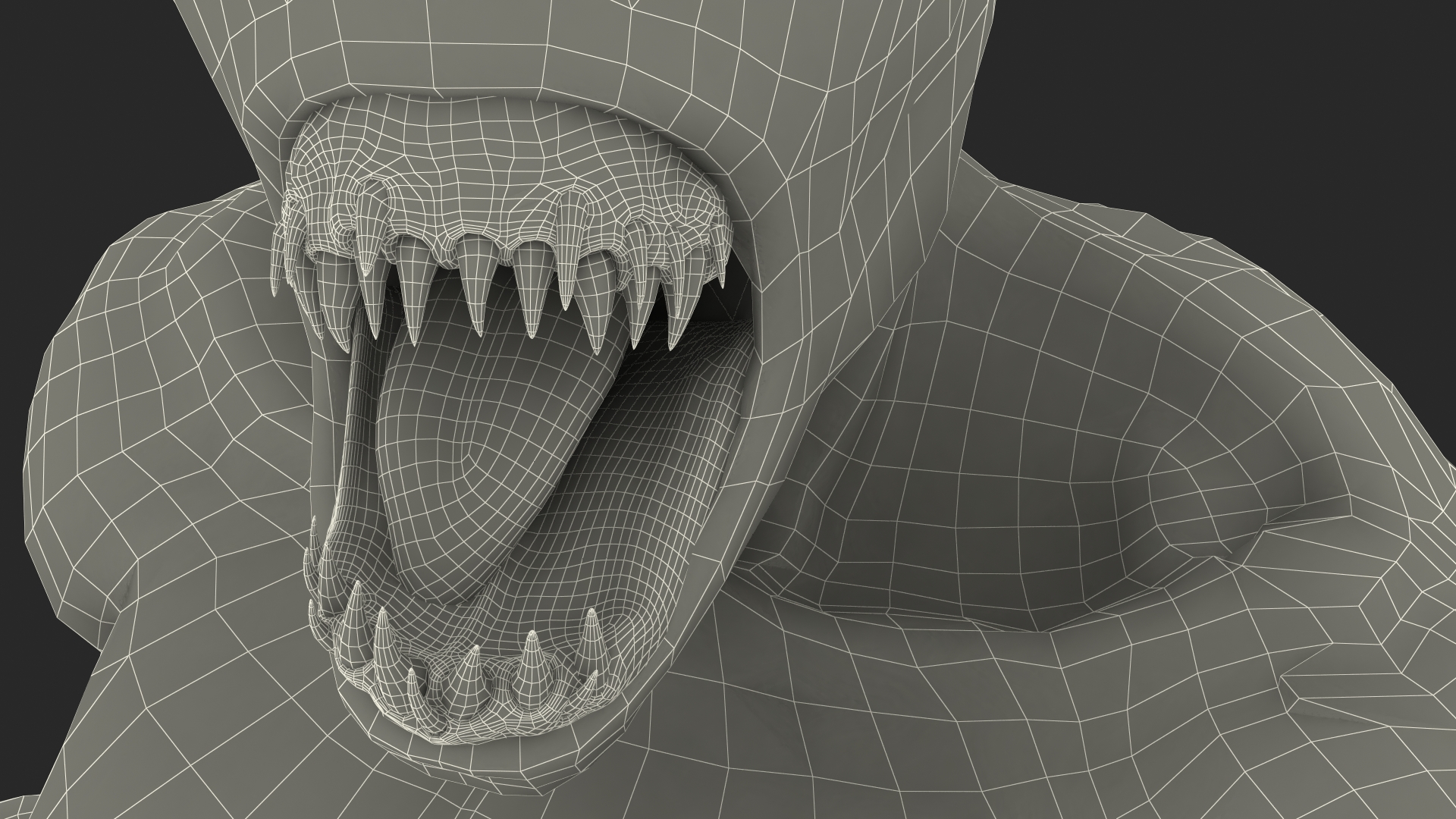 3D Scary Creature Standing Pose model