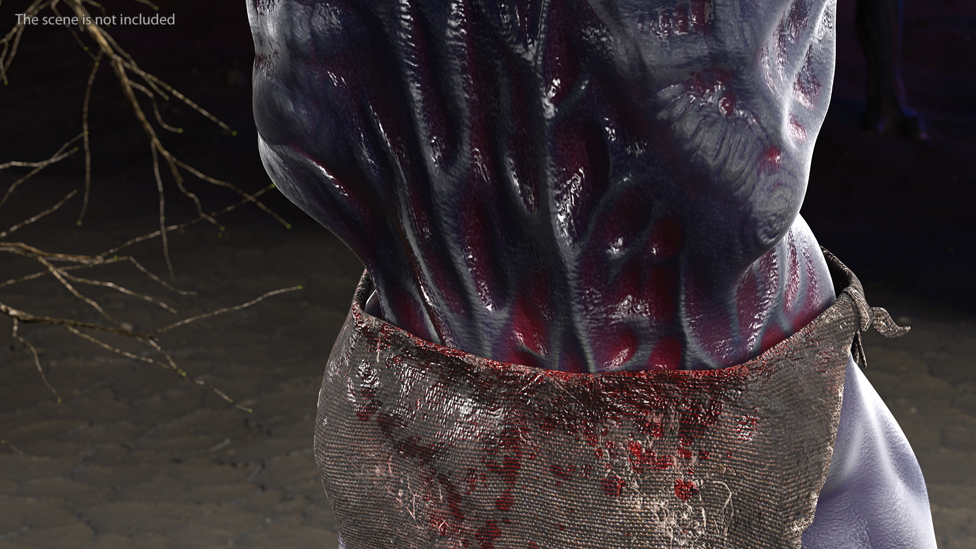 3D Scary Creature Standing Pose model