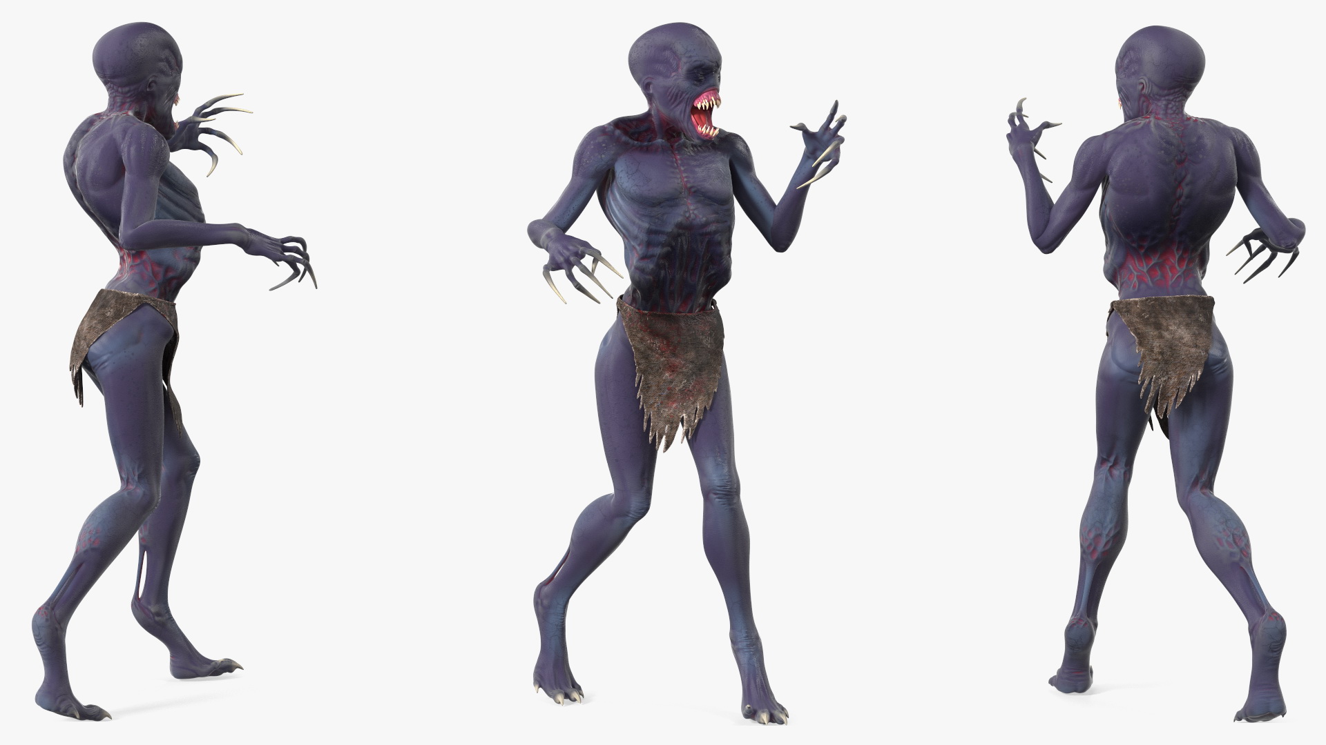 3D Scary Creature Standing Pose model