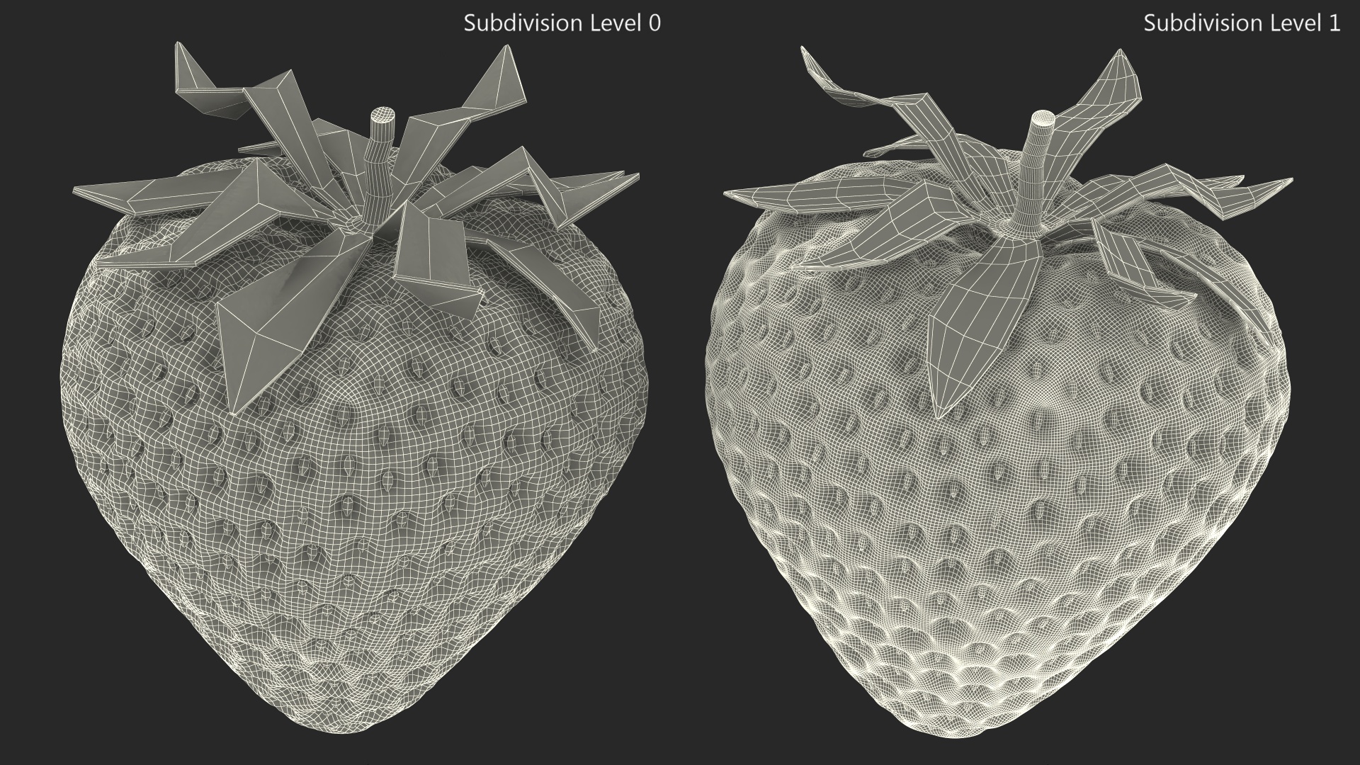 3D Fresh Strawberry