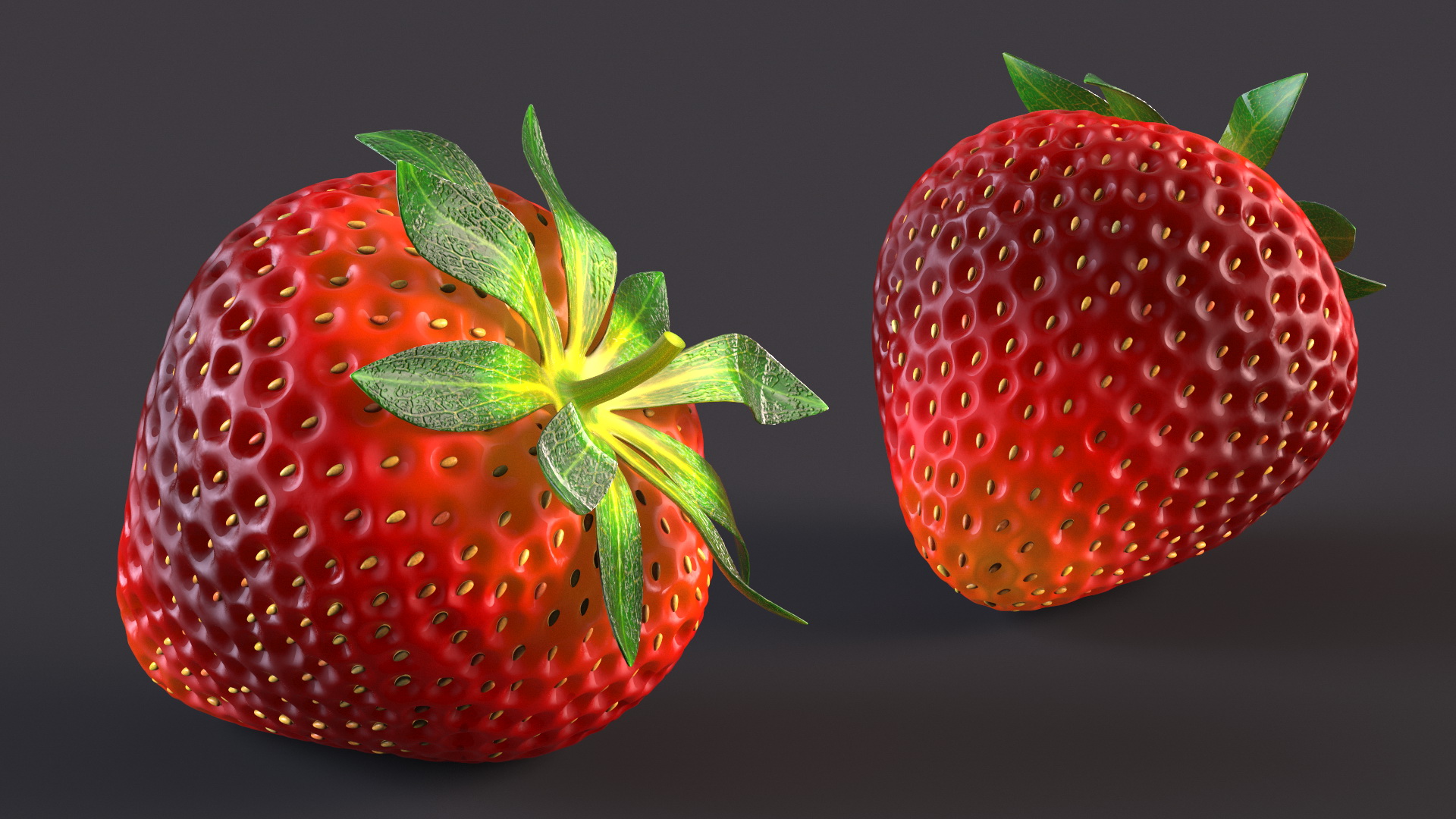 3D Fresh Strawberry