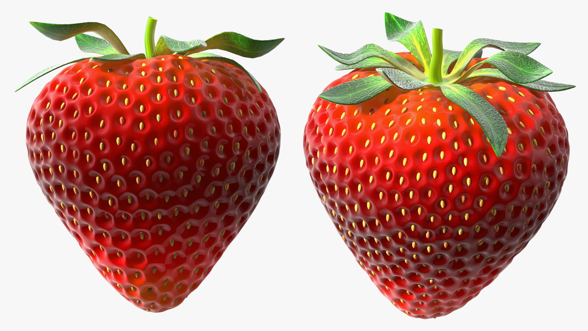 3D Fresh Strawberry