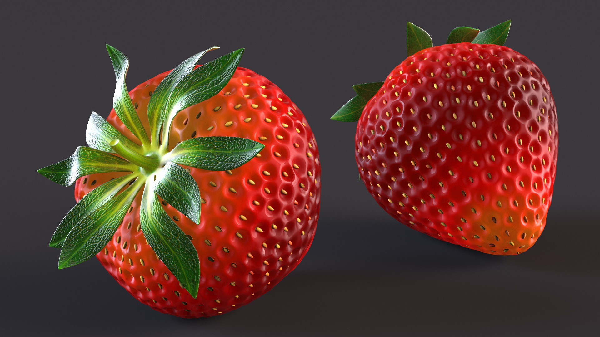 3D Fresh Strawberry