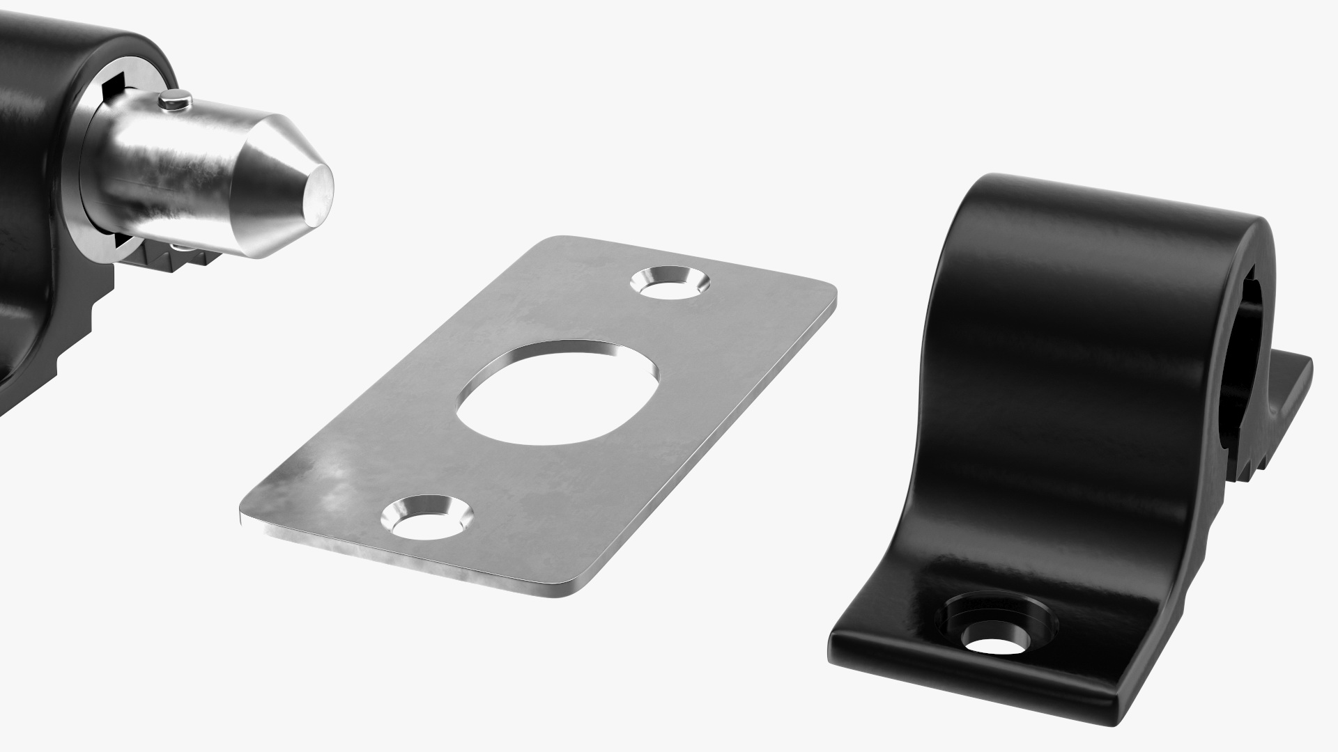3D Combi Bolt Door Lock Black