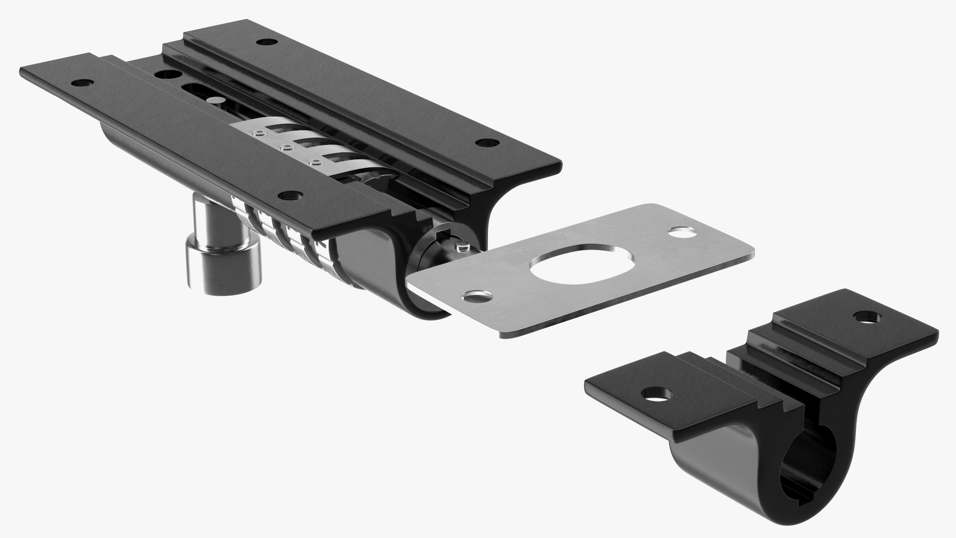 3D Combi Bolt Door Lock Black