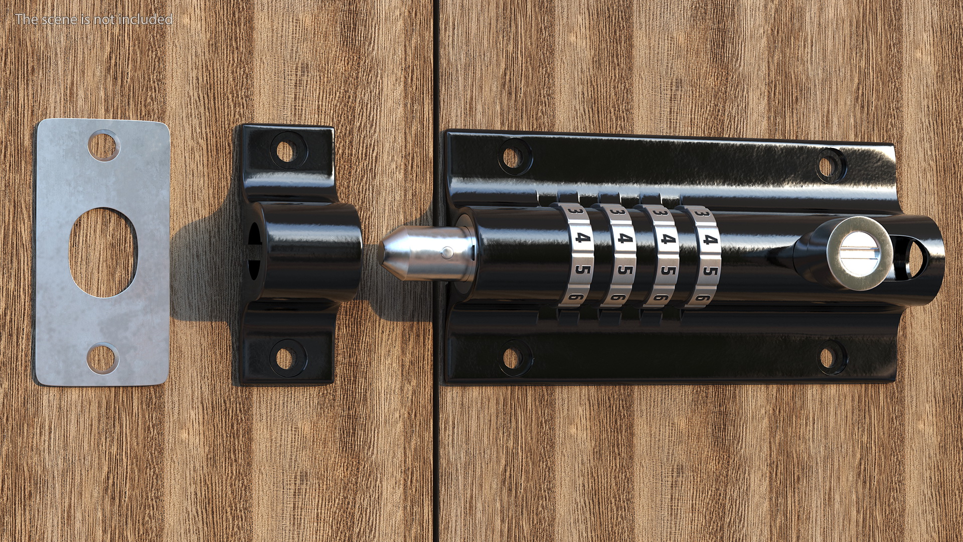 3D Combi Bolt Door Lock Black