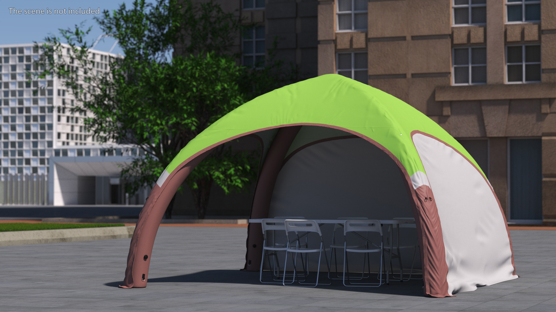 3D model Inflatable Shelter with Table and Chairs