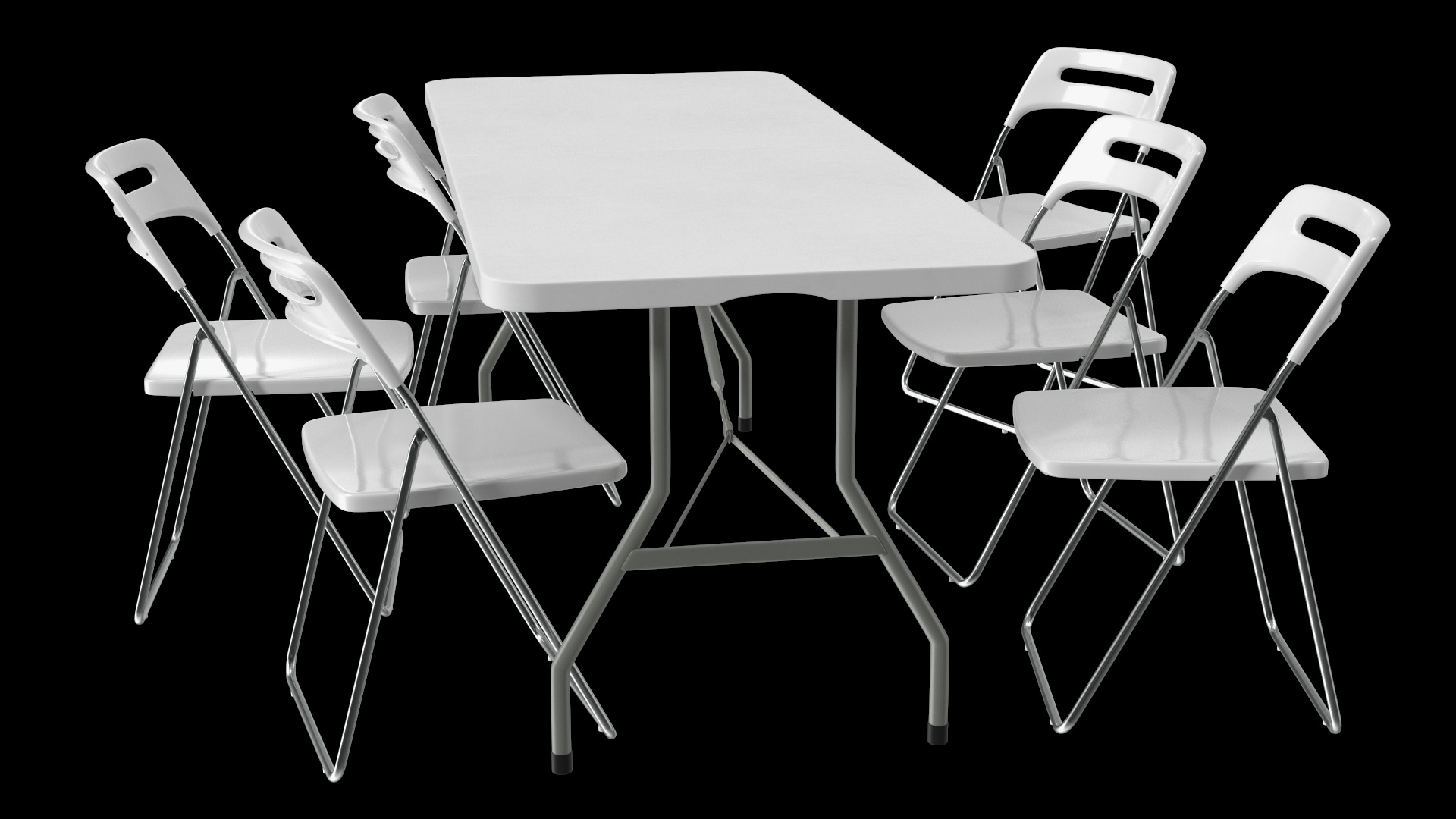 3D model Inflatable Shelter with Table and Chairs