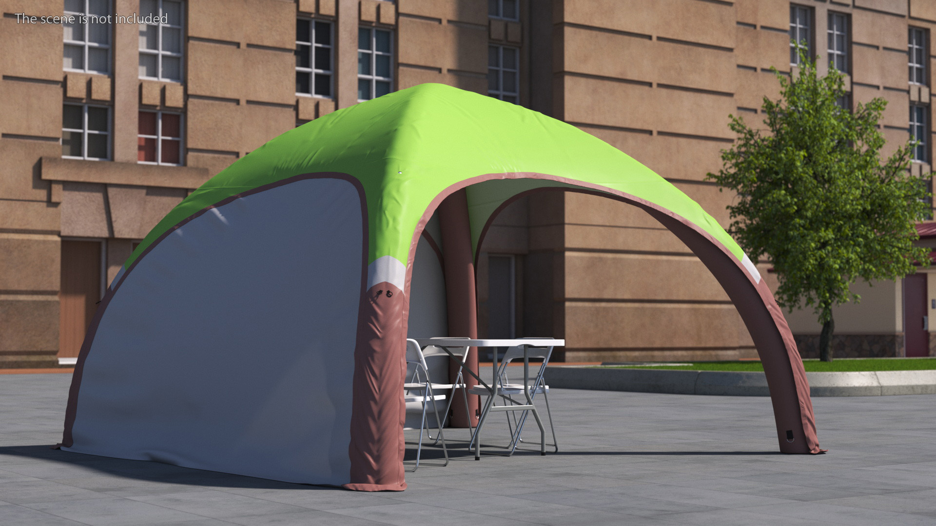 3D model Inflatable Shelter with Table and Chairs