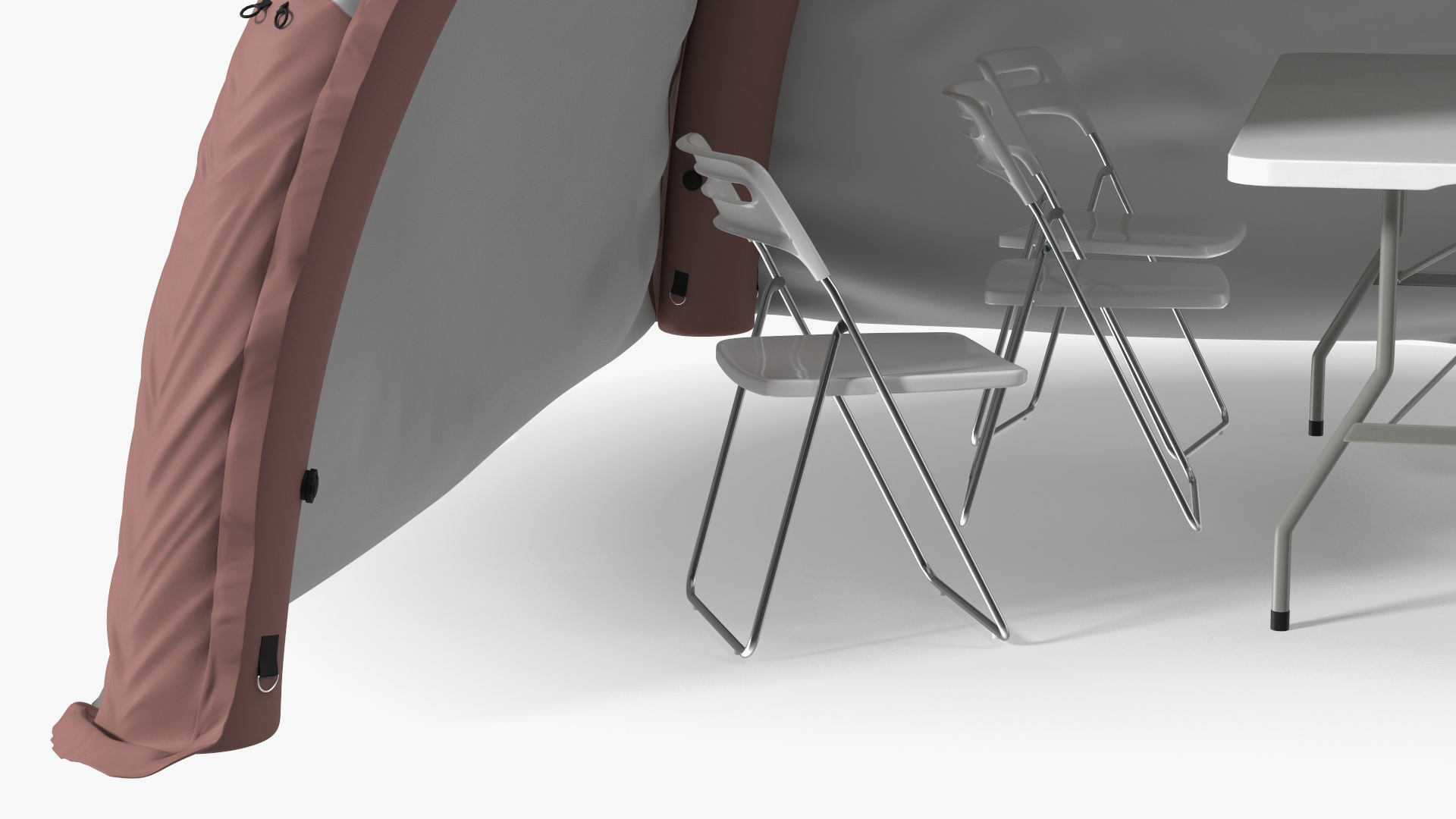3D model Inflatable Shelter with Table and Chairs