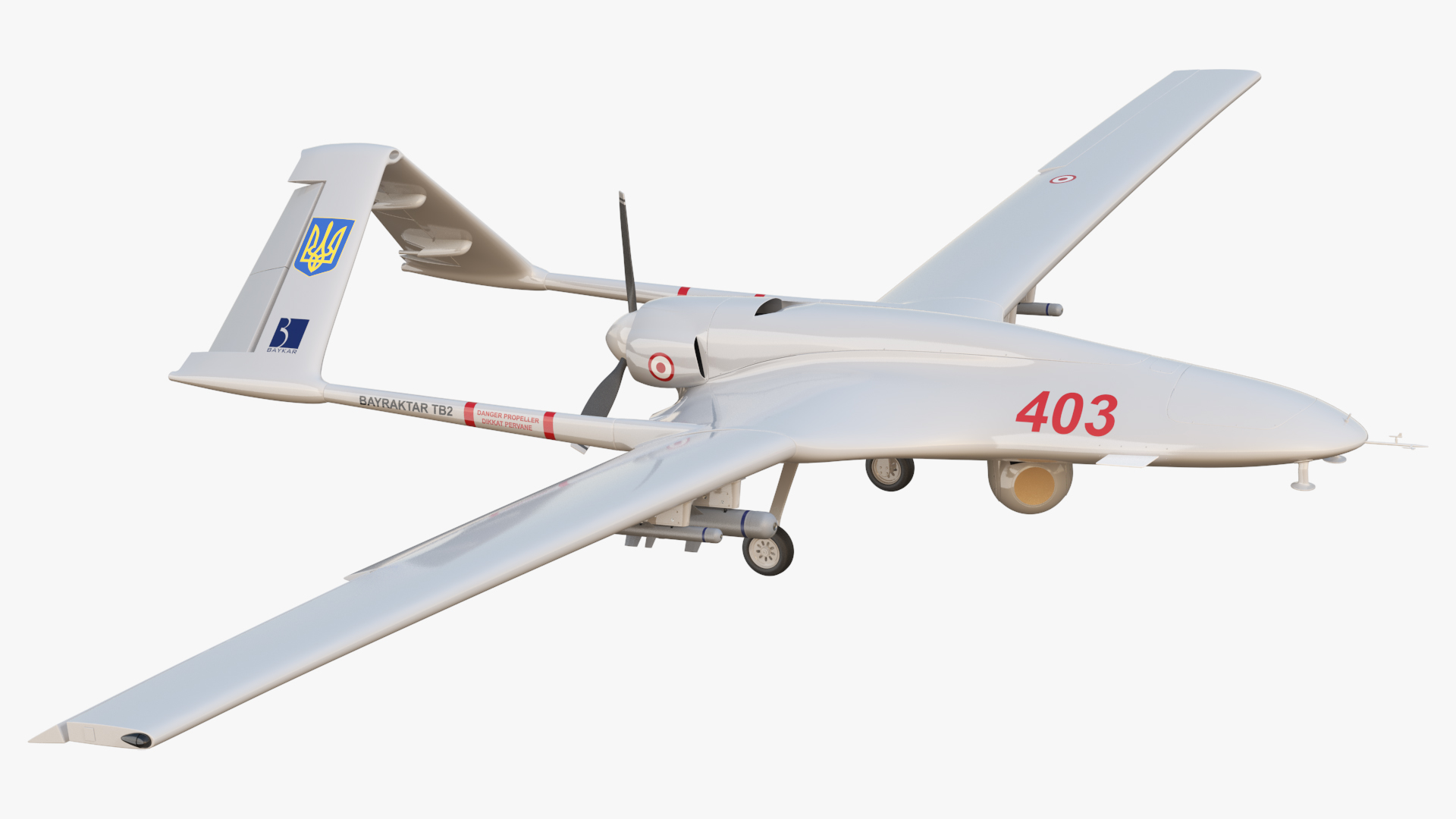 Ukrainian Bayraktar TB2 UAV Rigged