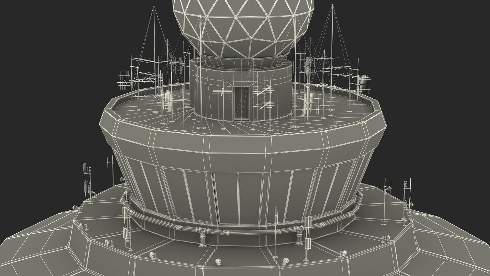 3D Changi Airport Control Tower model