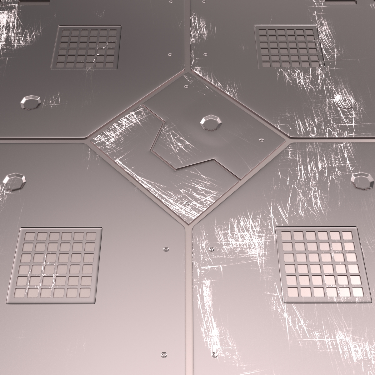 3D Sci Fi Anodized Panel 2 model