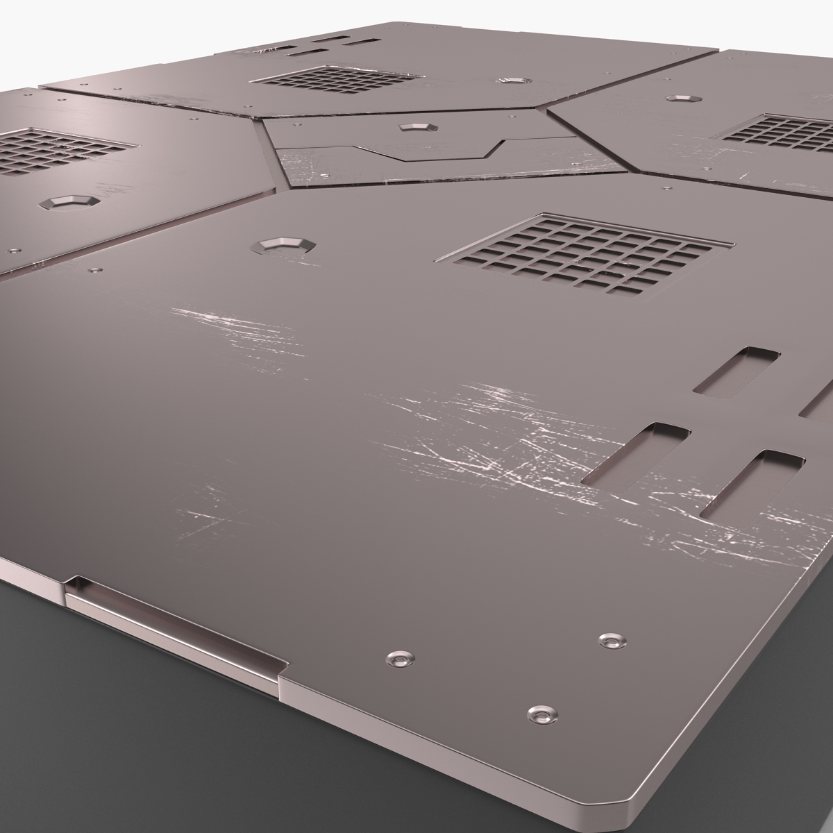3D Sci Fi Anodized Panel 2 model